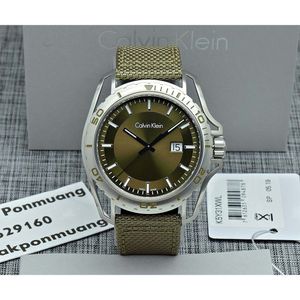 Reloj Calvin Klein Earth K5Y31XWL Suizo Correa de Nailon Verde
