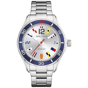Reloj Nautica NST 1 NAPNSI806 Fecha Acero Inoxidable Plateado