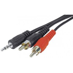 Cable Mini Plug 3.5 a 2 RCA Macho 5 Metros