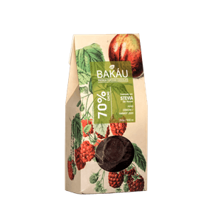 Chocolate Sugar Free Bakáu con Stevia 70% Cacao 250g