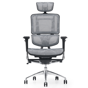 Silla Giratoria Ergonómica Decorplas Dubai  con Brazos Regulables 3D Color Gris