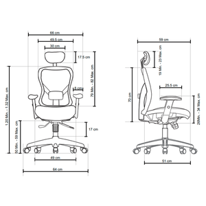 Silla Giratoria Ergonómica Decorplas Panamá con Brazos Regulables 3D Color Negro