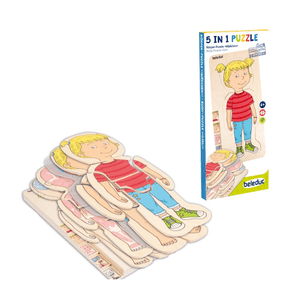 Rompecabeza en Capas Cuerpo de Niña 29 Pzs Beleduc 17160 de Madera