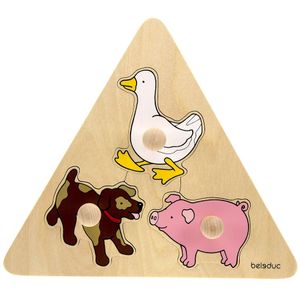 Encaje Triangular Animales Beleduc 10123 de Madera