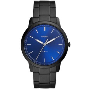 Reloj Fossil Minimalist FS5693 Ultra Delgado Acero Inoxidable Negro Azul