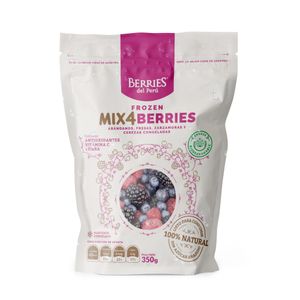 Mix4 Berries Congelados de Arándanos, Fresas, Frambuesas y Cerezas 350g