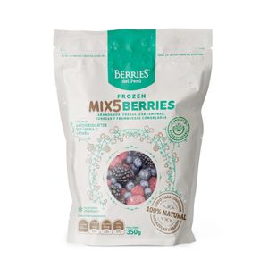 Mix5 Berries Congelados de Arándanos, Fresas, Zarzamoras, Cerezas y Frambuesas 350g