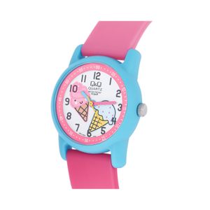 Reloj Q&Q Acuático Modelo Niña Color Rosa Diseño Helados
