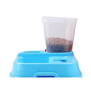 Bebedero + Comedero Belén Dispensador de Comida Automático para Perros y Gatos Celeste