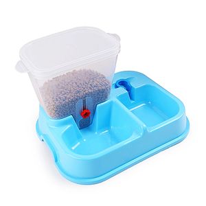 Bebedero + Comedero Belén Dispensador de Comida Automático para Perros y Gatos Celeste