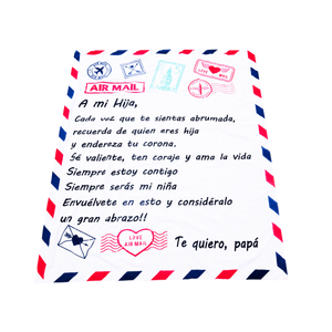 Manta Postal Abrazo de Papá a Hija Mimos RG003 de Tela