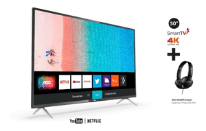 Televisor LED 50" 4K ULTRA HD 50U6295 + AUDIFONOS PHILIPS SHL3075