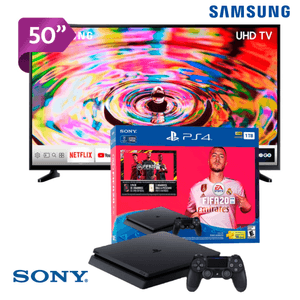 Combo - Televisor SAMSUNG 50"UN50NU7095G UHD + Consola SONY  PS4HW1TB FIFA20