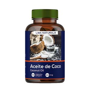 Aceite de Coco 100 Cápsulas Blandas Lima Naturals