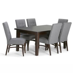 Juego de Comedor 6 Sillas Aster Gris