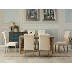 Juego de Comedor 6 Sillas Veronikka Beige