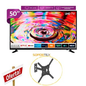 COMBO Televisor Samsung 4K UHD 125cm 50" Smart Tv 50NU7095 + Rack móvil Soportex LPA50-441 23" a 55"