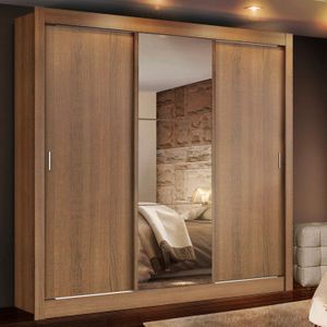 Ropero 3 Puertas Corredizas 2 Cajones Roma Rustic