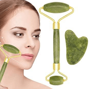 Rodillo Masajeador Facial de Jade