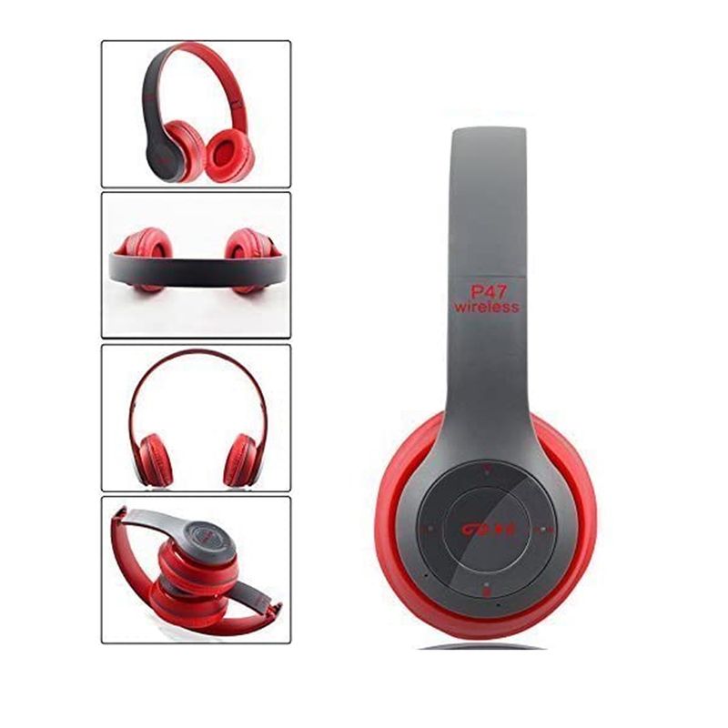 Audífono Wireless Headphones P47 Rojo Real Plaza