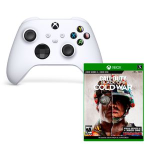 Mando Xbox One Series X/S Blanco + Call of Duty Black Ops Cold War