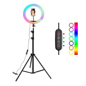 Aro Led 26 cm RGB Colores + Trípode 2.1 Metros