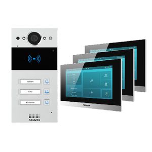 Kit Videoportero Smart Akuvox R20bx3 Full HD + 3 Pantallas Táctiles 7 Pulgadas