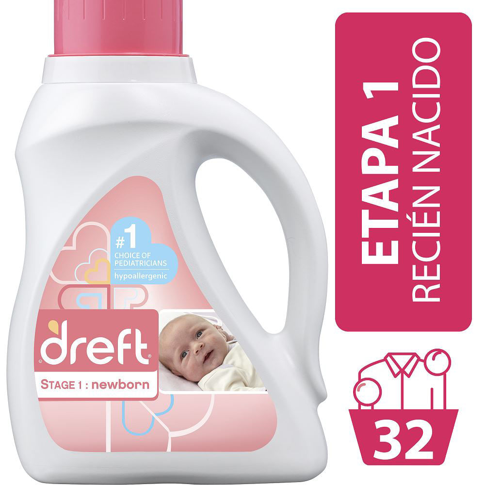 Detergente Líquido DREFT Recién Nacido Botella 1.47L