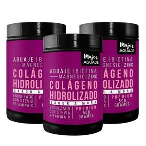 Colágeno Mujer Aguaje 500 g Sabor Mora Pack x 3