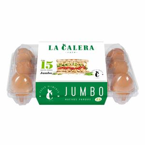 Huevos de Gallina LA CALERA Pardos Jumbo Bandeja 15un