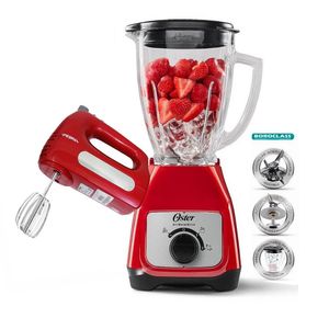Licuadora Oster BLSTKAG-RRD 1.5Lt 2V+Batidora de Mano 6V HM9105E-GSR