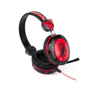 Auricular Halion Headset S1 Scorpion Negro/Rojo