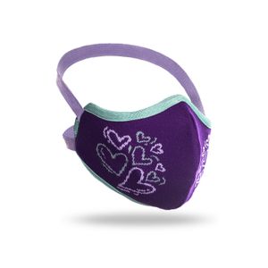 Mascarilla Silvermask Plus Drymask Purple + 03 Filtros Kn95 + Carbón Activo Corazón Morado