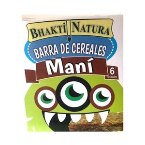 Barra de Cereales Bhakti Natura Maní 60g