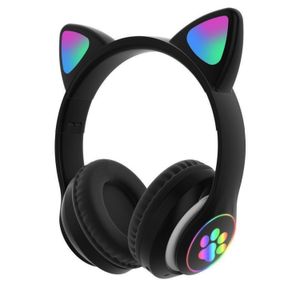 Audífono Auricular Gamer Gato Bluetooth Negro