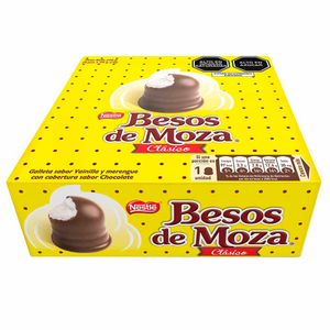 Galleta y Merengue con Cobertura de Chocolate BESO DE MOZA Clásico Caja 9un