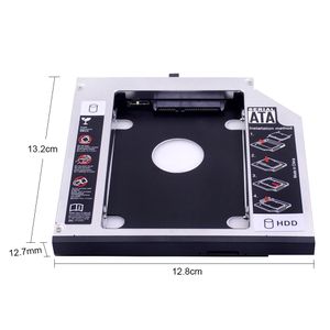 Caddy 2nd HDD SSD Disco Duro SATA CD DVD ROM Laptop 12.7 mm