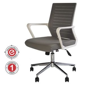 Silla Giratoria Ergonómica Decorplas Monterrey Colors Gris con Brazos Fijos Color Gris