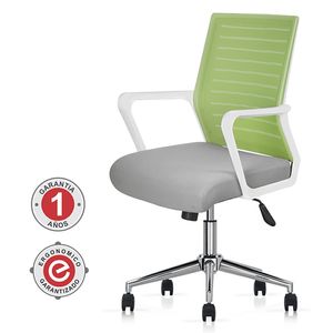 Silla Giratoria Ergonómica Decorplas Monterrey Colors Verde con Brazos Fijos Color Verde