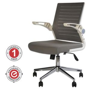 Silla Giratoria Ergonómica Decorplas Onix Colors Gris con Brazos Rebatibles