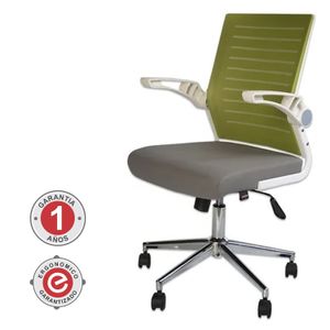 Silla Giratoria Ergonómica Decorplas Onix Colors Verde con Brazos Rebatibles