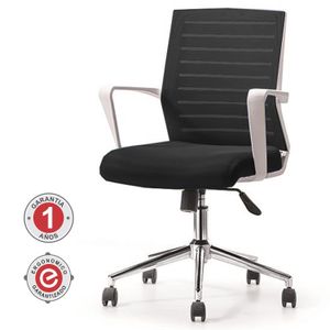 Silla Giratoria Ergonómica Decorplas Monterrey Colors Negro con Brazos Fijos Color Negro