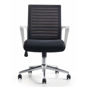 Silla Giratoria Ergonómica Decorplas Monterrey Colors Negro con Brazos Fijos Color Negro