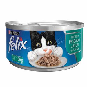 Comida para gatos FELIX Filete de Pescado y Atún Lata 156g