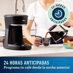 Cafetera Oster 12 tazas Goteo Negra