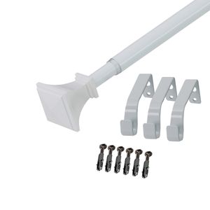 Pack Cortinero Simple Extensible Aura 13/16 mm 120-200 cm Prisma Blanco