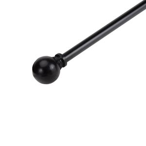 Pack Cortinero Simple Extensible Aura 13/16 mm 160-250 cm Bola Negro