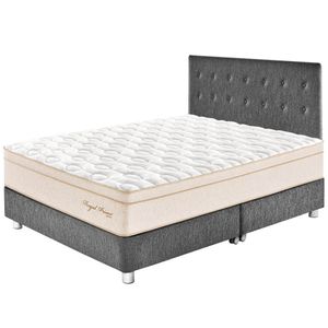 Dormitorio PARAISO Royal Prince Acero Queen  + 2 Almohadas Viscoelásticas + Protector
