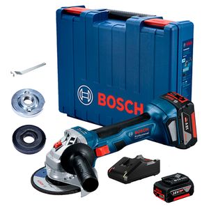 Amoladora Esmeril Bosch Gws 180 Li 5" + Kit 2 Baterías 4,0 Ah