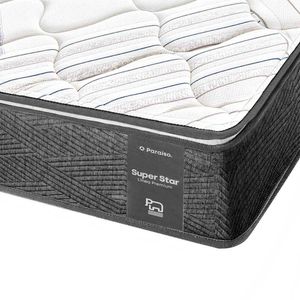 Colchón PARAISO Superstar One Side 1.5 Plz + 1 Almohada + Protector